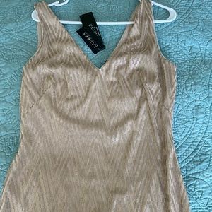 Ralph Lauren Gold Sequin Dress NWT